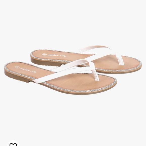 Rhinestones thong flip flop sandals - Picture 1 of 4